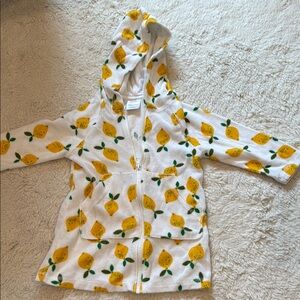 Lemon Print Hooded Jacket